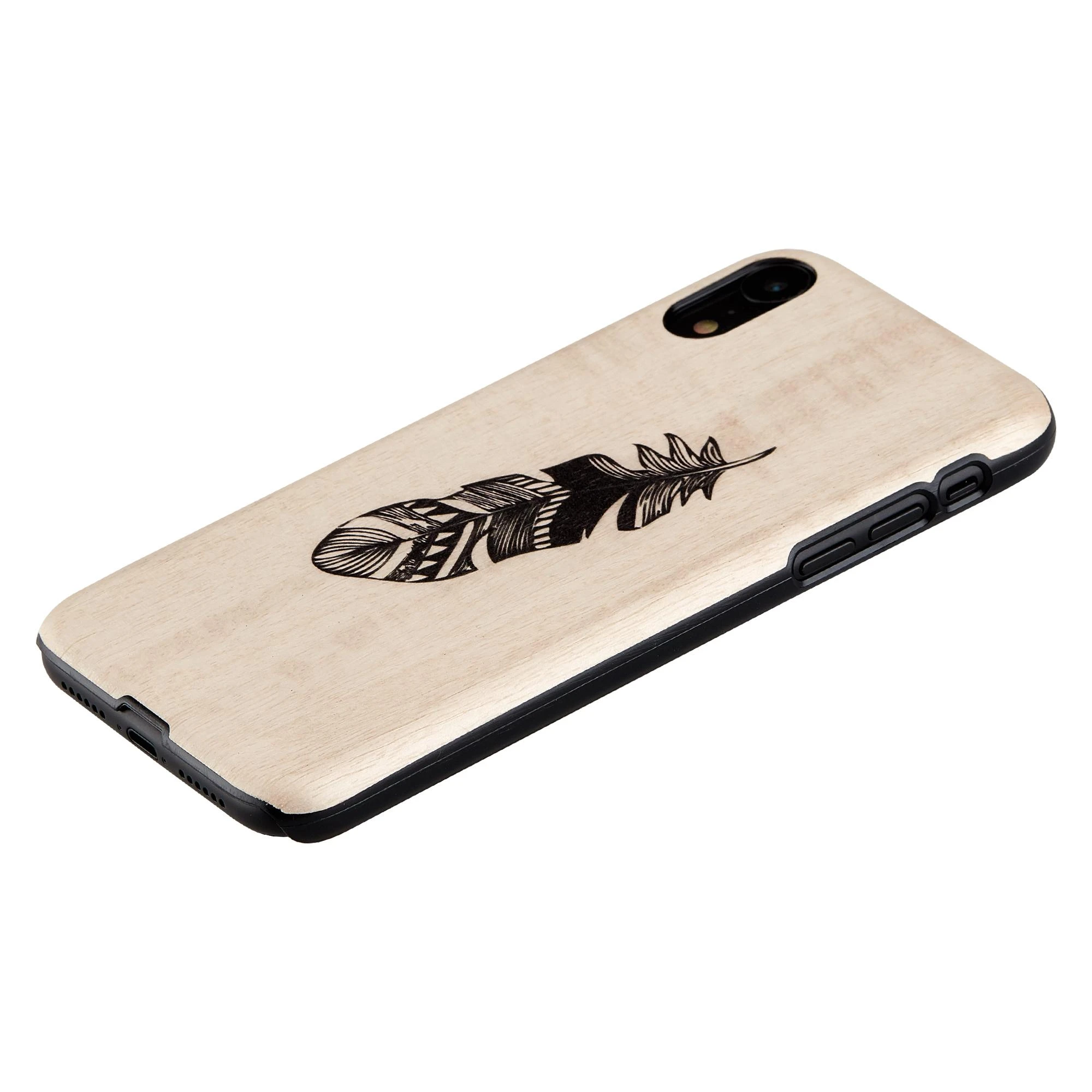 MAN&WOOD telefono dėklas iPhone XR, Indian Juodas
