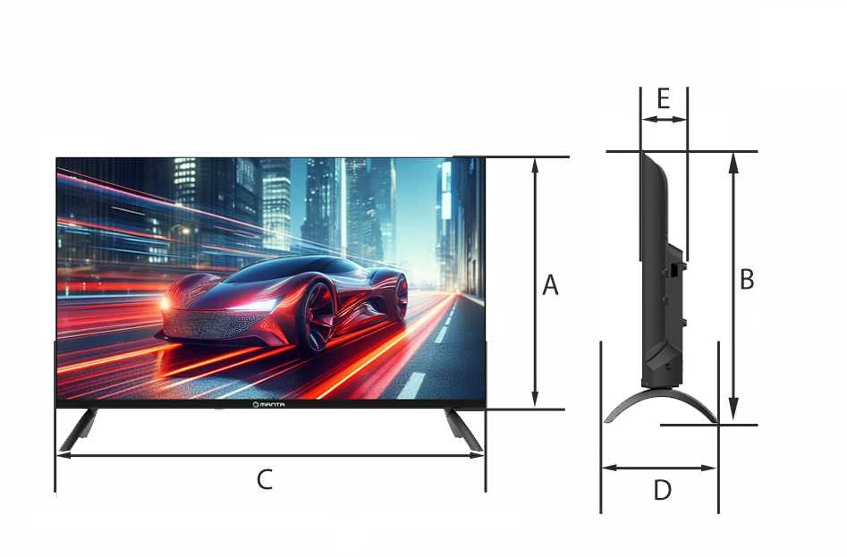 Televizorius „Manta 32LHA123E“ 32 colių HD išmanusis televizorius su „Android“