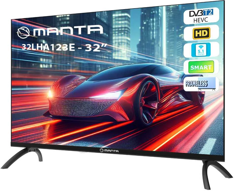 Televizorius „Manta 32LHA123E“ 32 colių HD išmanusis televizorius su „Android“