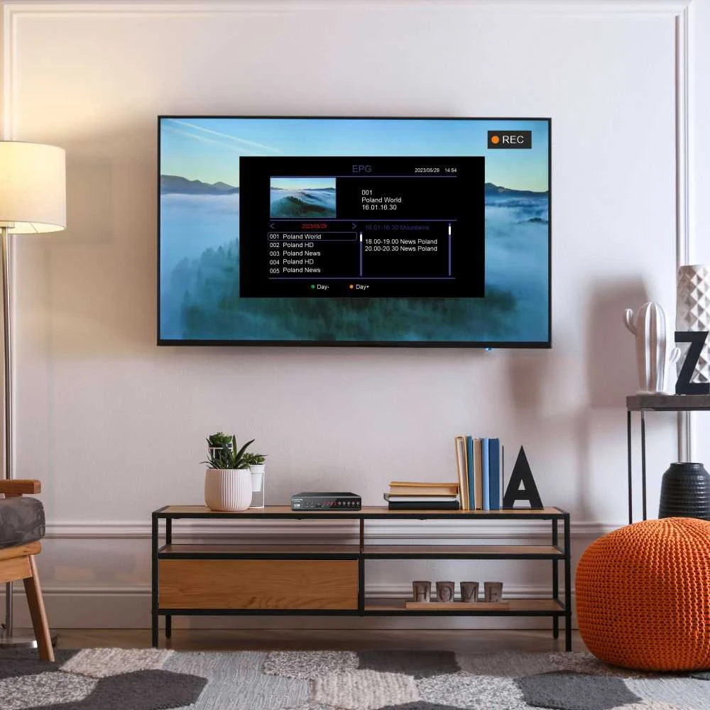 Imtuvas TV Manta Imtuvas DEKODER DVBT2 DVBT 2 TV NAZIEMNEJ Pultas FHD HEVC H.265 HDMI PVR USB