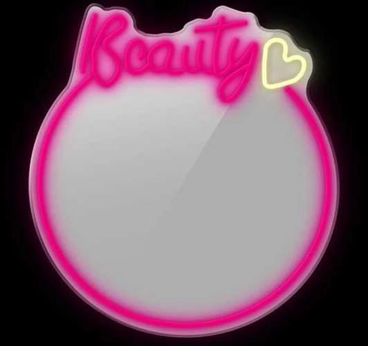 Manta MASNL130PK stiliaus neoninės šviesos BEAUTY LED neoninis veidrodis
