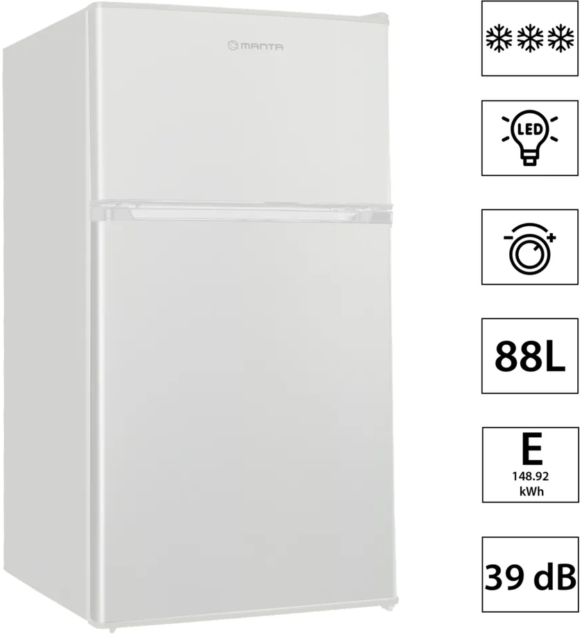 Manta MM545DWH Šaldytuvas 88L Baltas