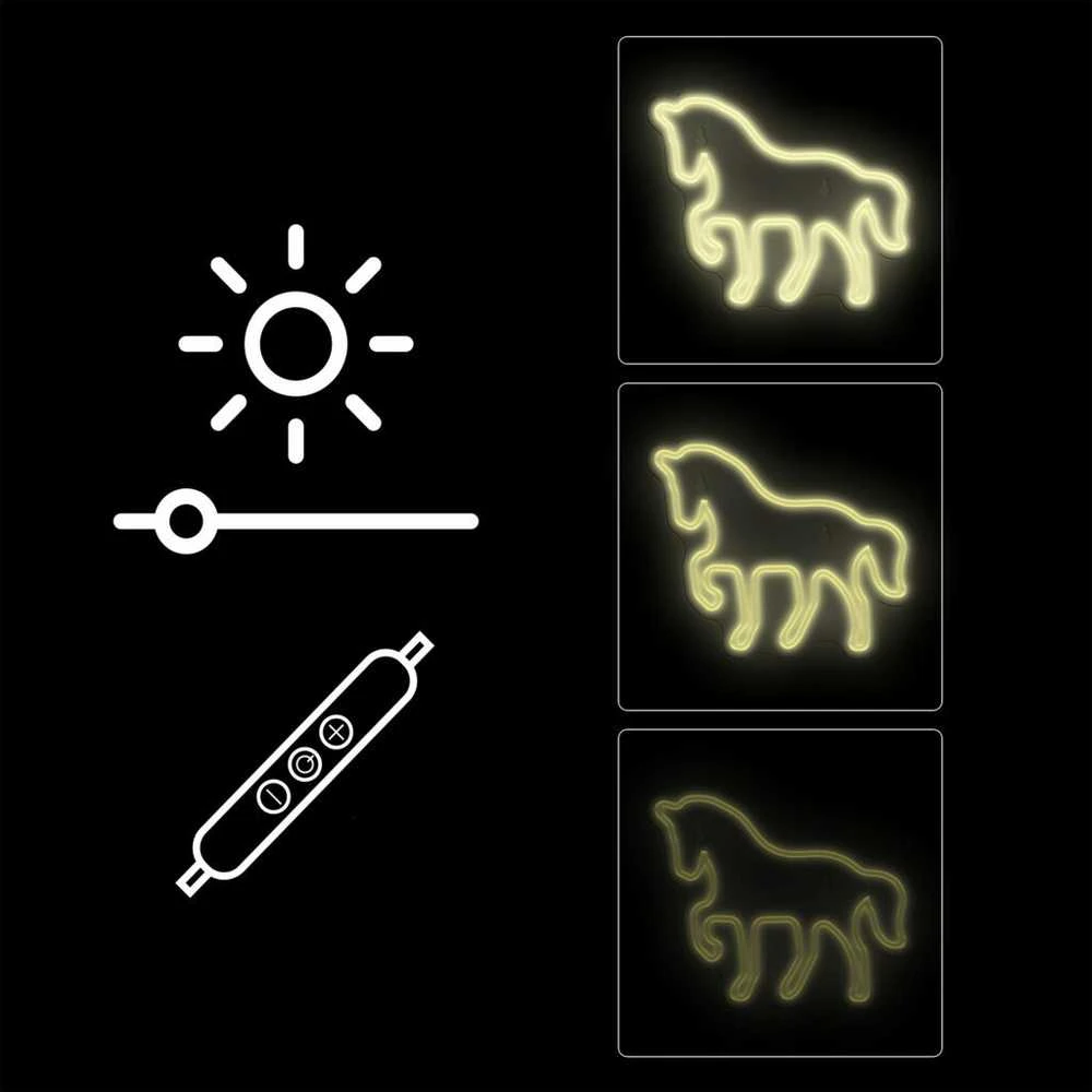 Manta SNL103WH stiliaus neoninės lempos HORSE Baltas