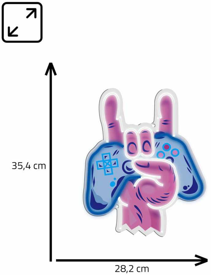 Manta SNL109MT Style Neon Lights HAND WITH GAMEPAD
