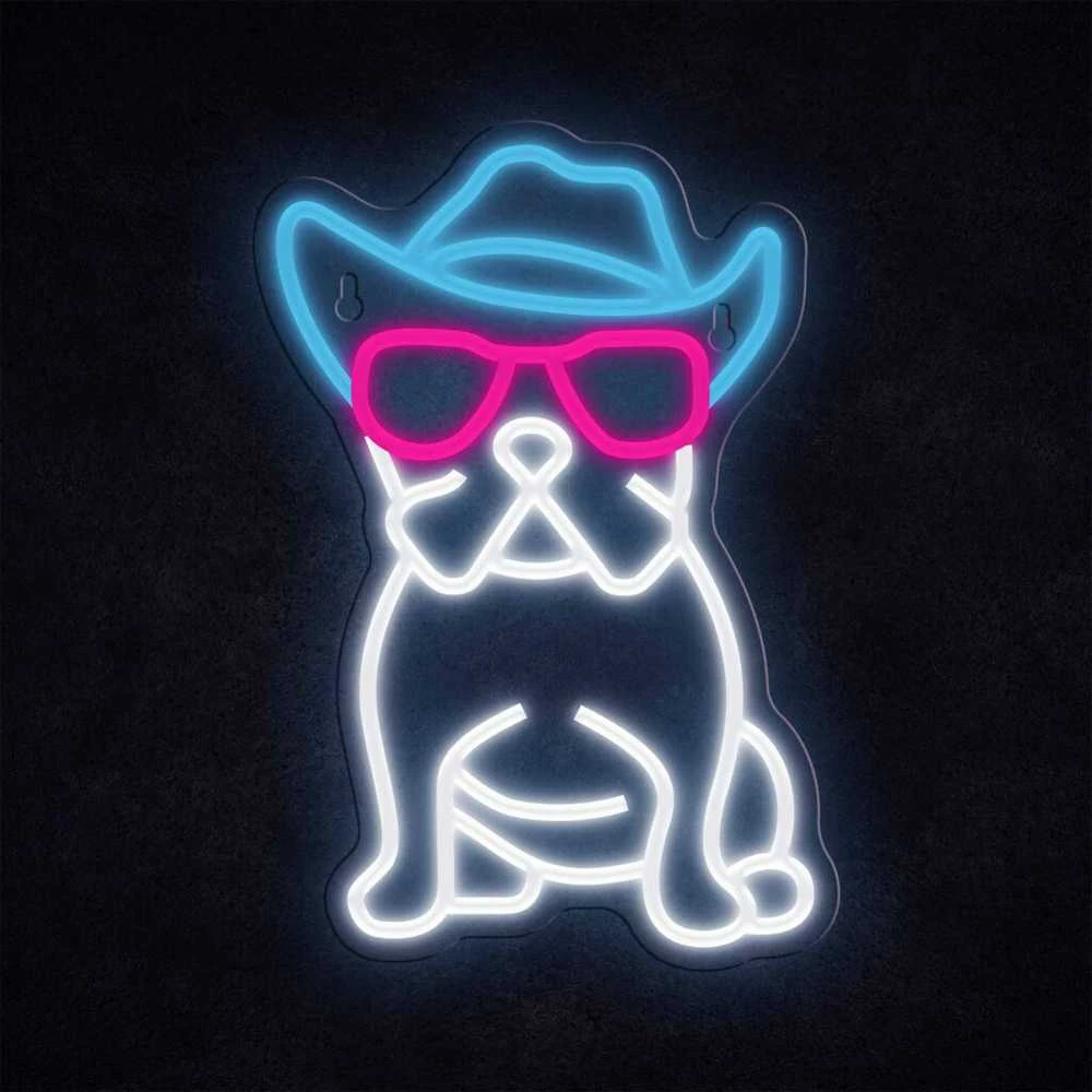 Manta SNL114MT stiliaus neoninės lemputės BULDOG su akiniais