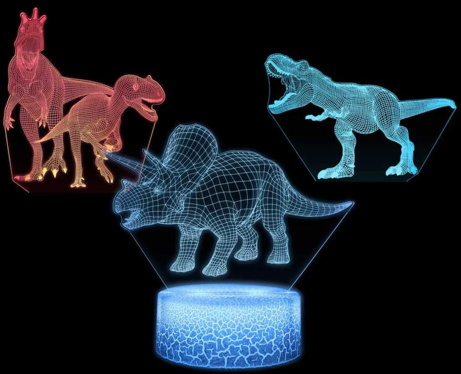 Manta SNL117RGB LED lempa Šviesos dekoracija Dinozaurai RGB 3D