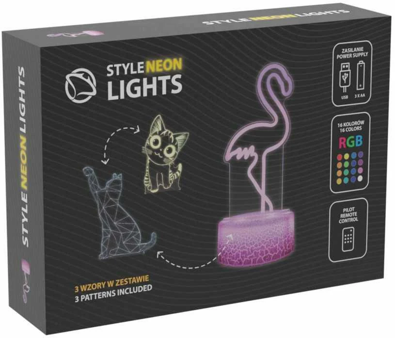 Manta SNL119RGB LED lempa Šviesos dekoracija Gyvūnai RGB 3D