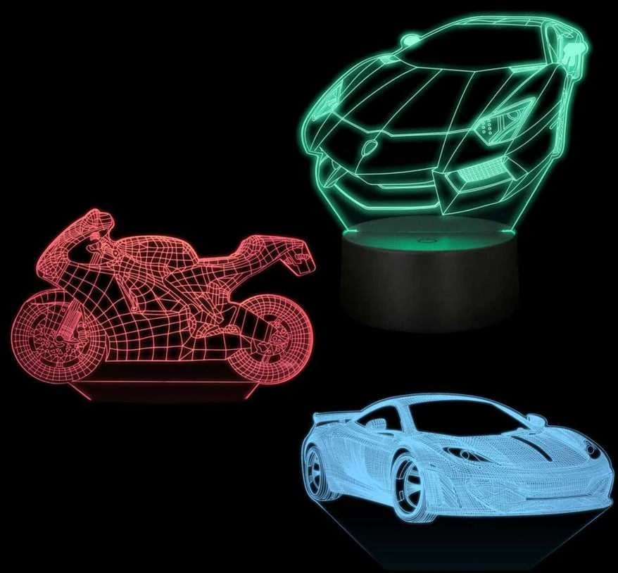 Manta SNL120RGB LED lempa, šviesos dekoracija, transporto priemonės, 1 RGB 3D