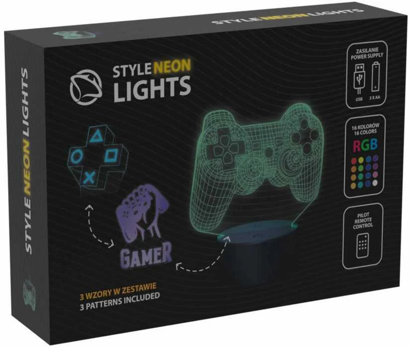 Manta SNL122RGB LED lempa, šviesos dekoracija, žaidimas 2, RGB, 3D