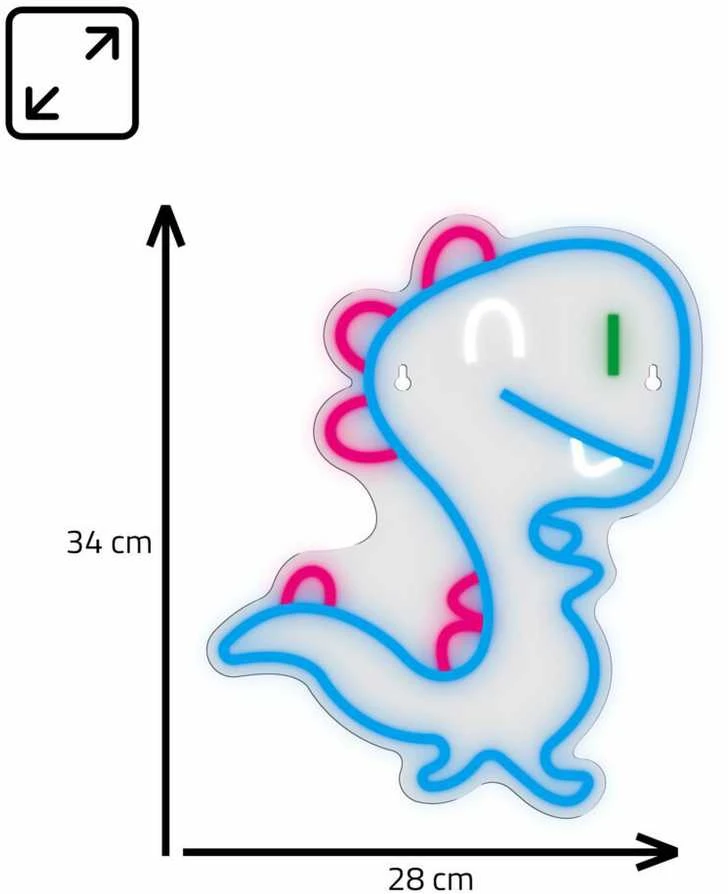Manta SNL56MT stiliaus neoninės lemputės DINOSAUR