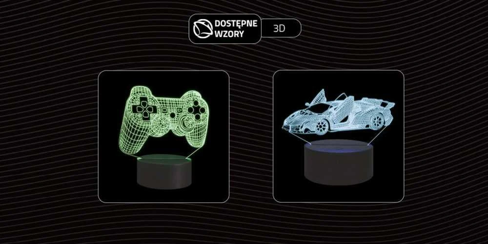 Manta SNL57RGB LED lempa, šviesos dekoracija, žaidimų pultas RGB 3D