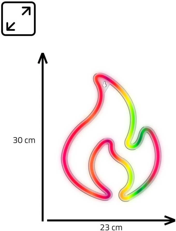Manta SNL58RGB stiliaus neoninė lemputė FLAME