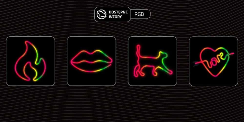 Manta SNL58RGB stiliaus neoninė lemputė FLAME
