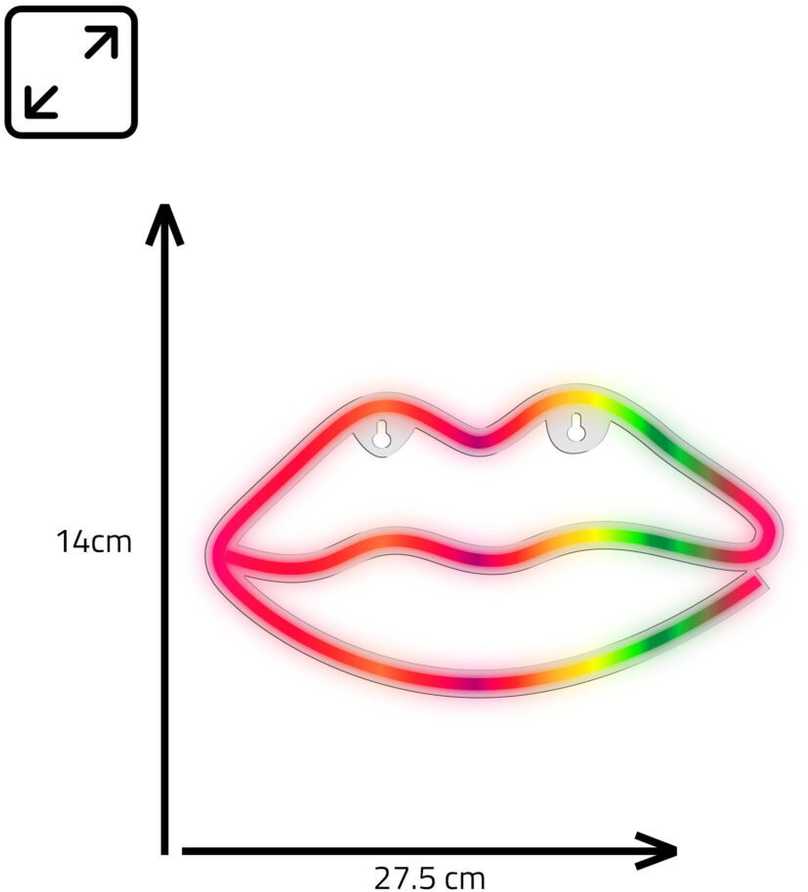 Manta SNL61RGB stiliaus neoninės šviesos LIPAI