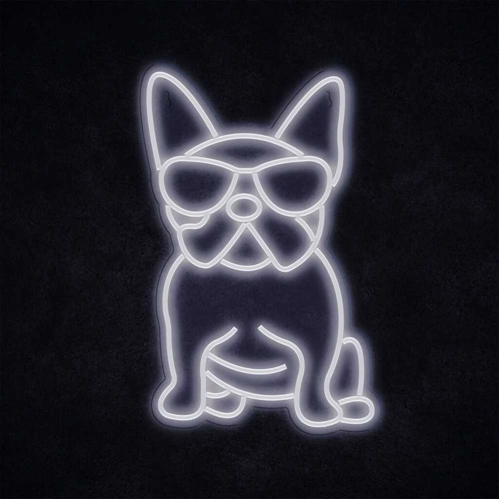 Manta SNL66WH stiliaus neoninės šviesos FRENCH BULLDOG Baltas