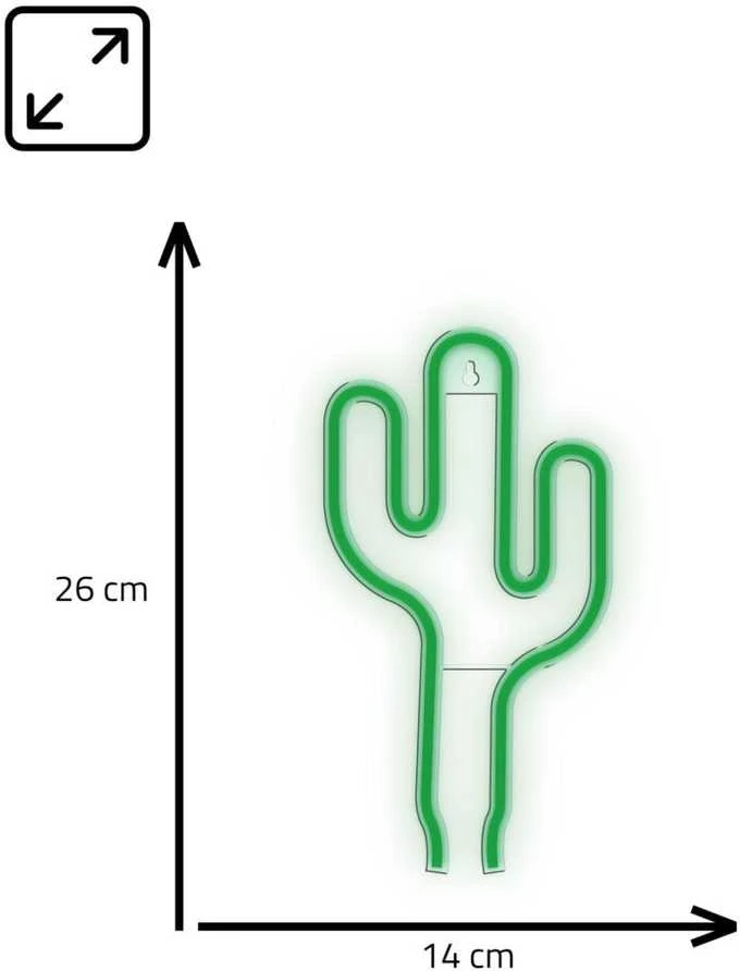 Manta SNL74GN Style Neon Lights CACTUS žalias