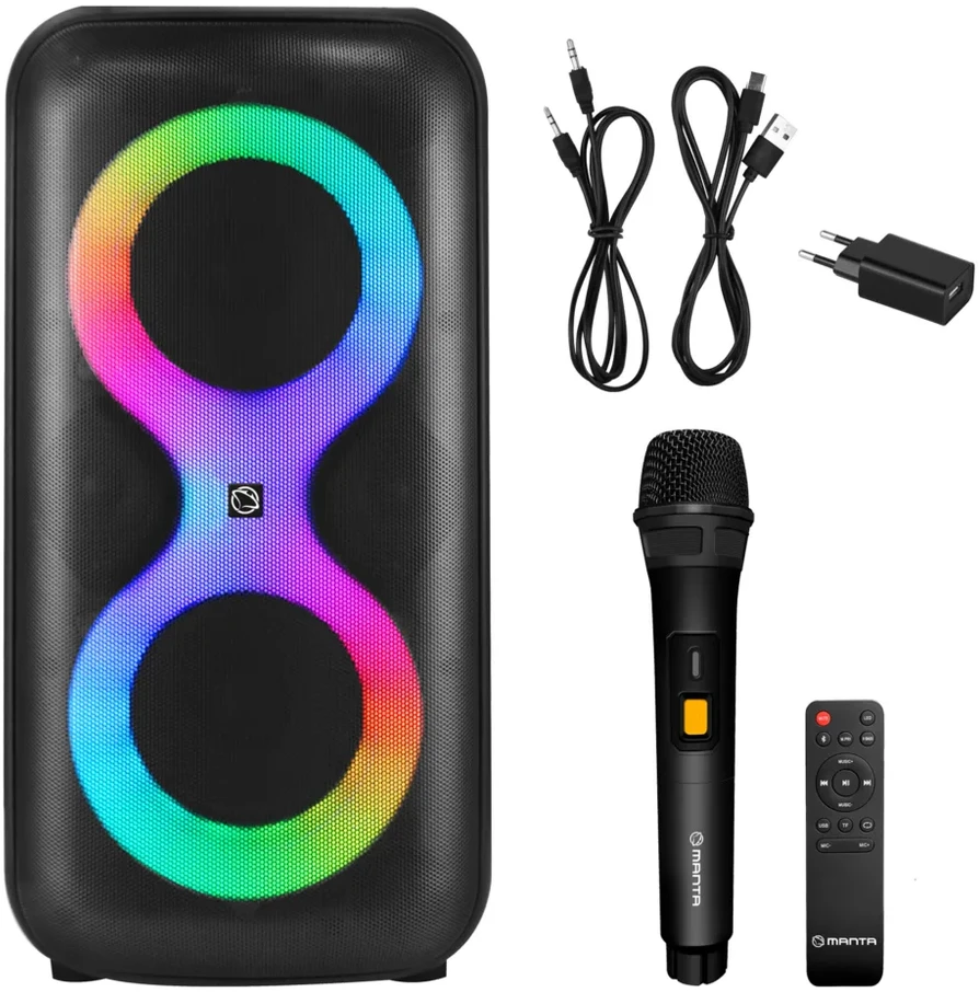 Bluetooth karaoke kolonėlė Manta Eris, 100 W