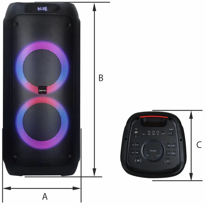 Belaidė kolonėlė Manta ATTIS, 120 W RMS