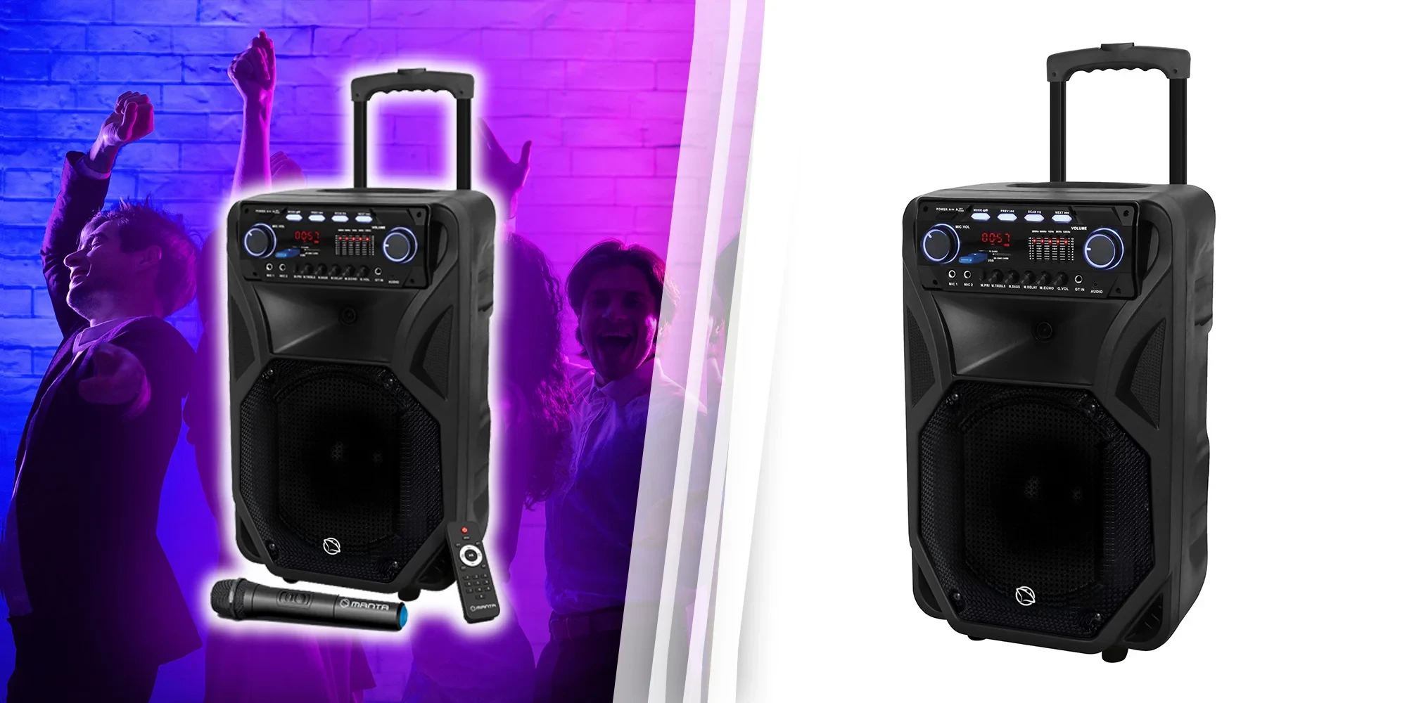 Manta SPK5021PRO Fonos mobilus garsiakalbis su belaidžiu mikrofonu