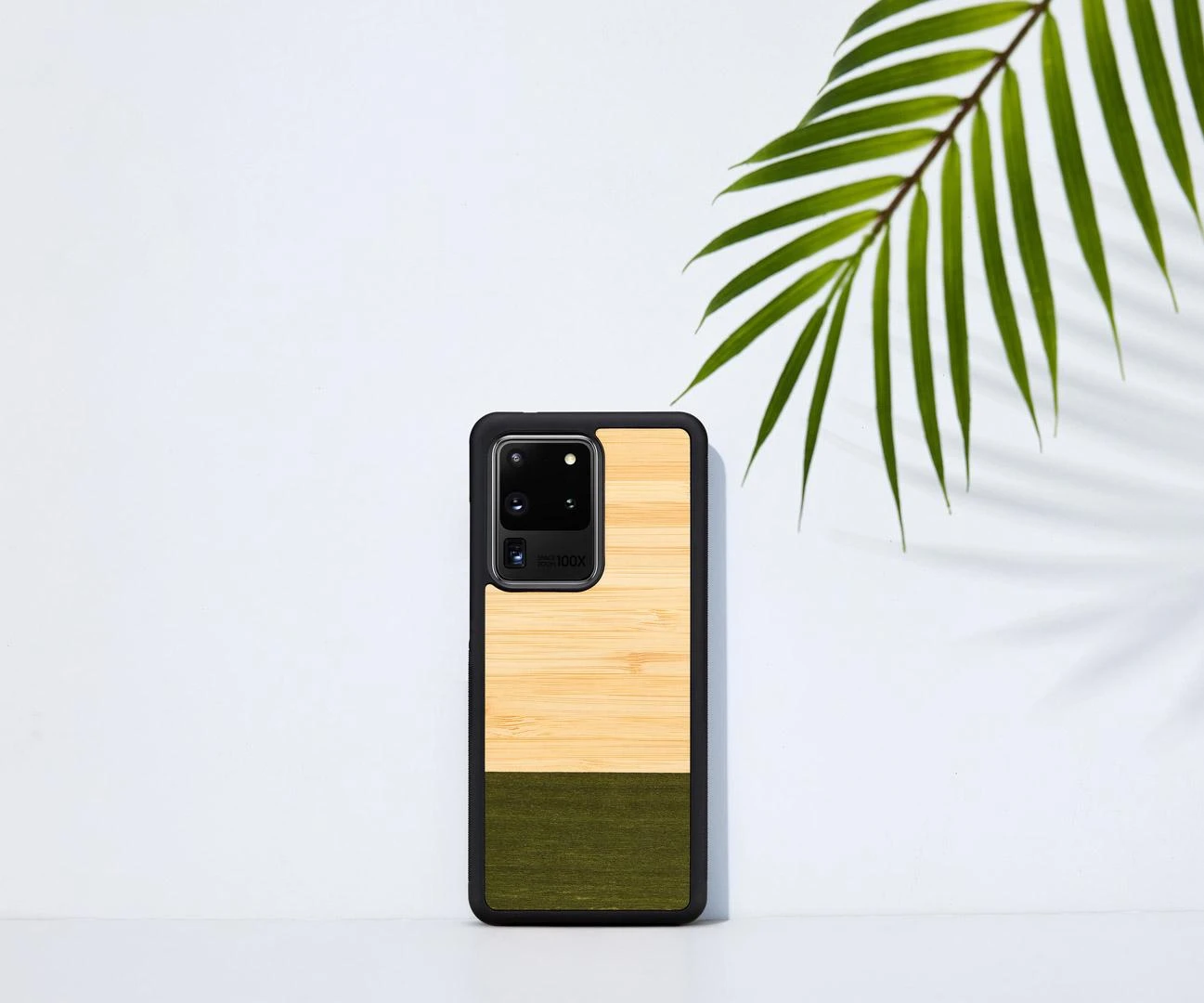 MAN&WOOD dėklas skirtas Galaxy S20 Ultra bamboo skirtasest juodos spalvos