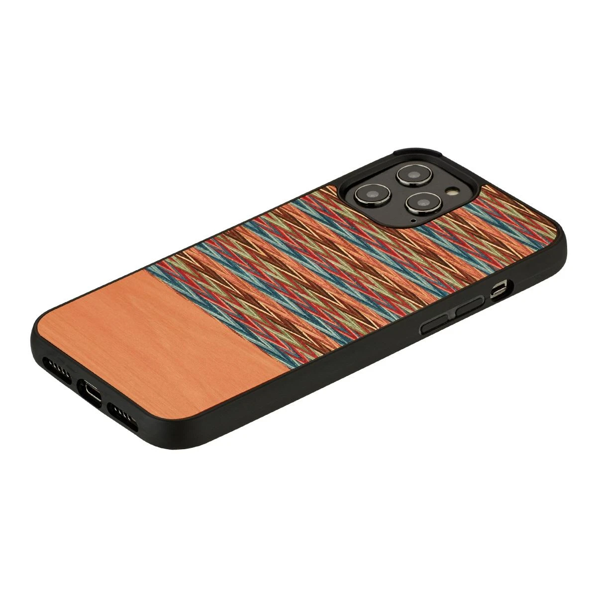 MAN&WOOD dėklas skirtas Apple iPhone 12/12 Pro browny check juodos spalvos