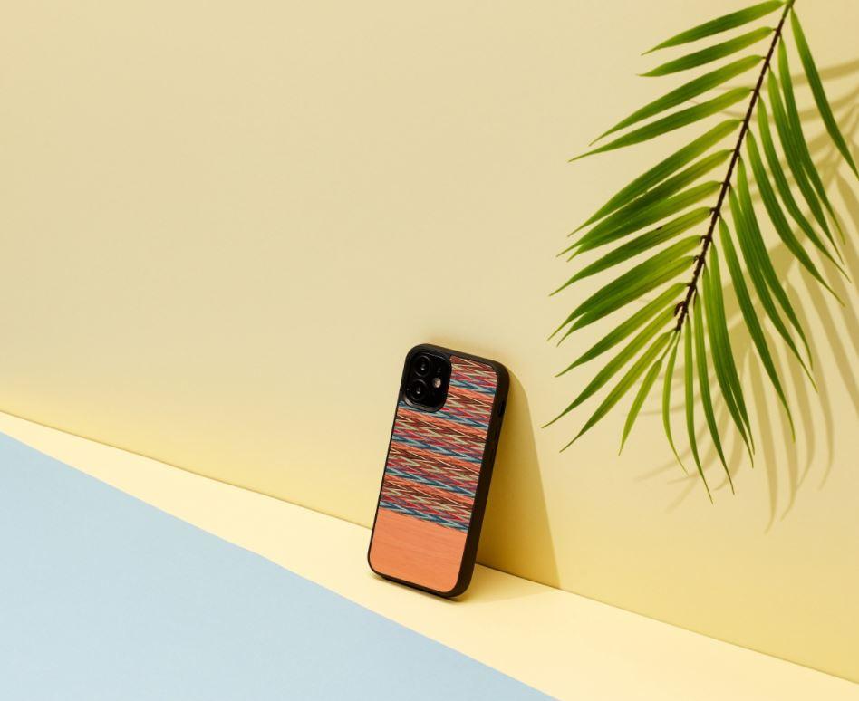 MAN&WOOD dėklas skirtas Apple iPhone 12 mini browny check juodos spalvos