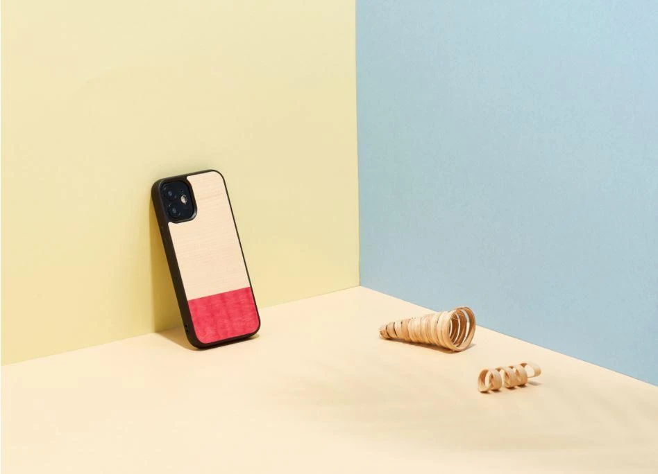 MAN&WOOD dėklas skirtas Apple iPhone 12 mini miss match juodos spalvos