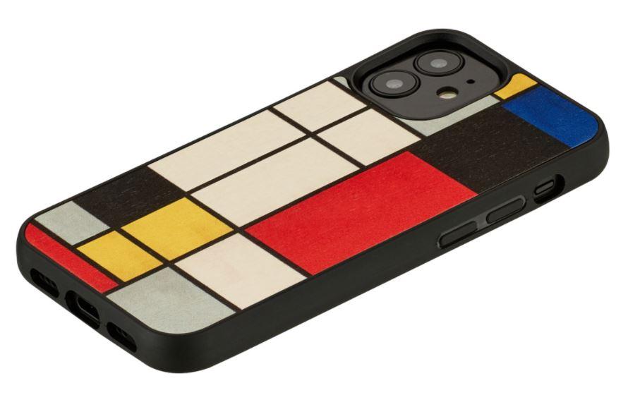 Dėklas MAN&WOOD case for iPhone 12 mini mondrian wood juodas