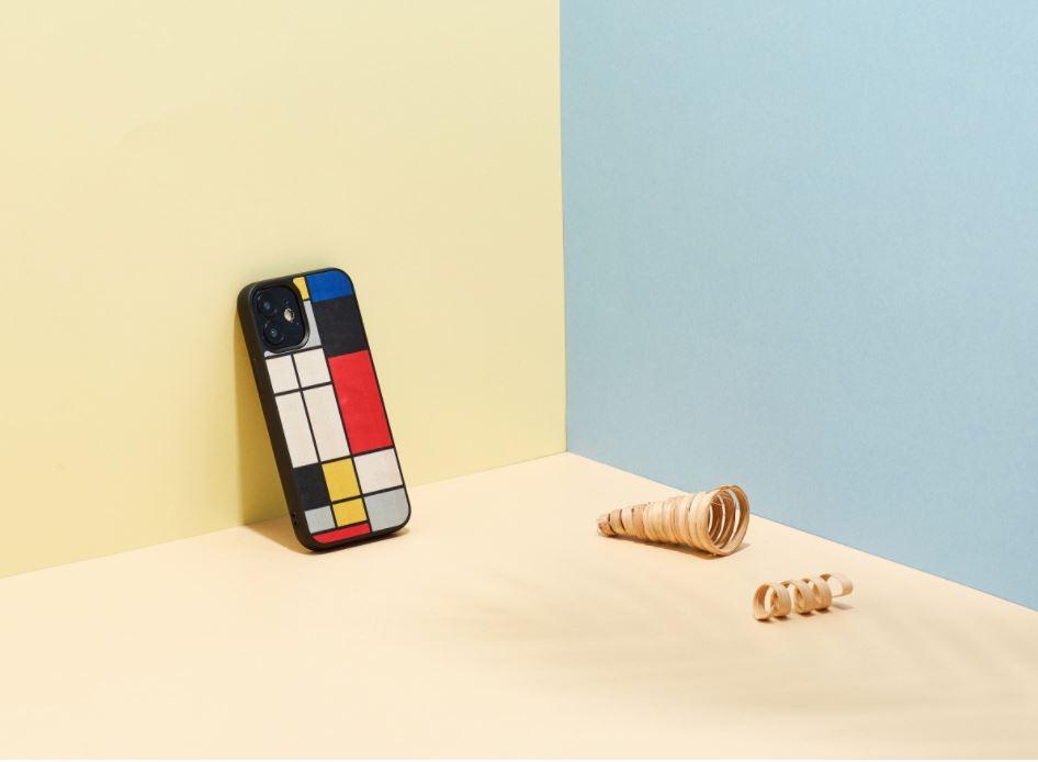 Dėklas MAN&WOOD case for iPhone 12 mini mondrian wood juodas