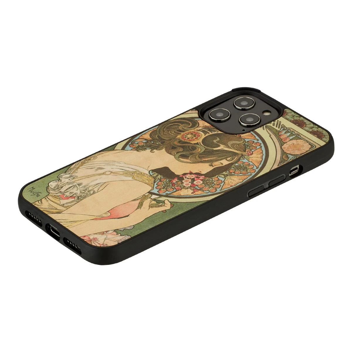MAN&WOOD dėklas skirtas Apple iPhone 12 Pro Max primrose juodos spalvos