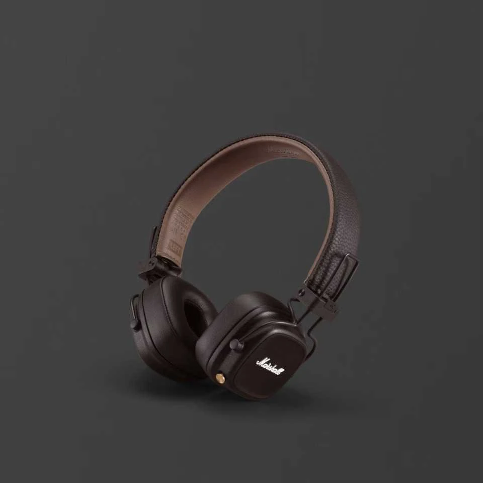 Ausinės Marshall Major IV Bluetooth, Rudos spalvos