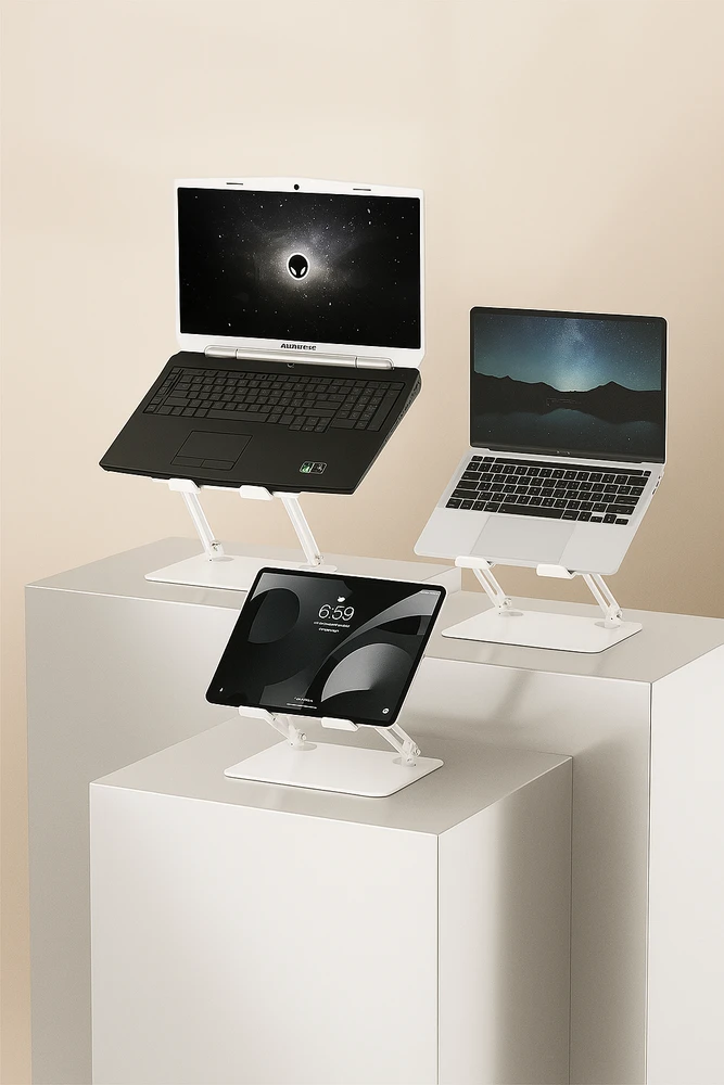 MEDIA-TECH Nešiojamas kompiuteris Stand – Nešiojamas kompiuteris Stand MT2661W (baltas)