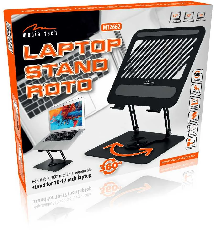 Nezatříděno Media-Tech Nešiojamas kompiuteris Stand Roto 10-17" MT2662