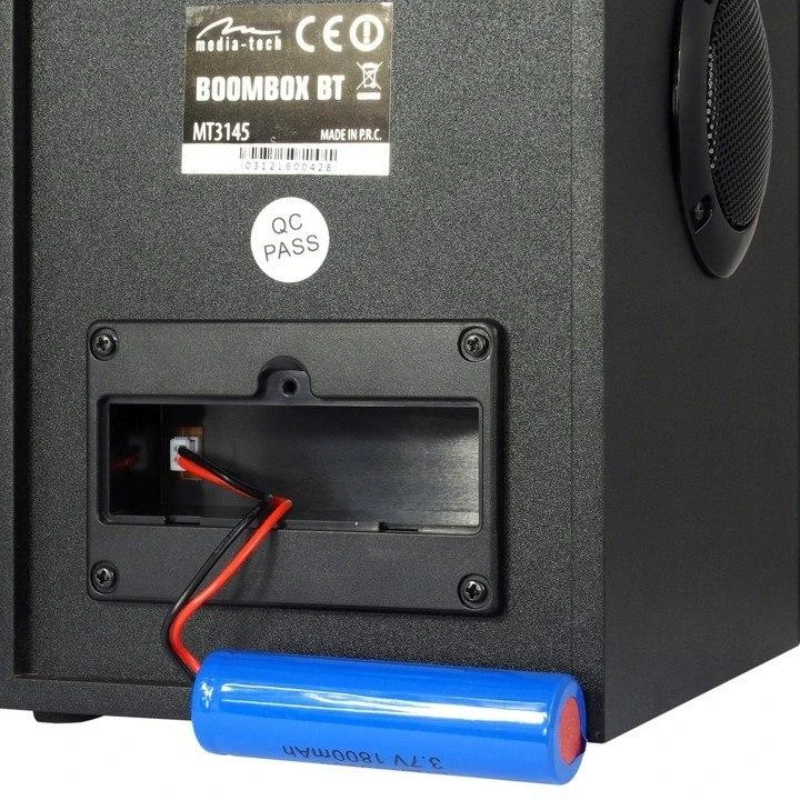 Nešiojama kolonėlė Media-Tech BOOMBOX BT MT3145 V2.0, 15W RMS, Bluetooth, USB, MicroSD, FM Radijas, AUX, su distanciniu pultu