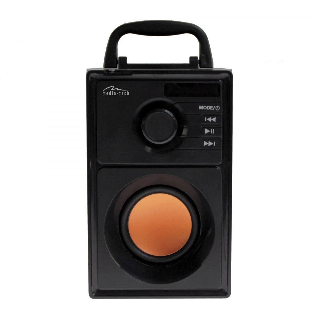 Nešiojama kolonėlė Media-Tech BOOMBOX BT MT3145 V2.0, 15W RMS, Bluetooth, USB, MicroSD, FM Radijas, AUX, su distanciniu pultu