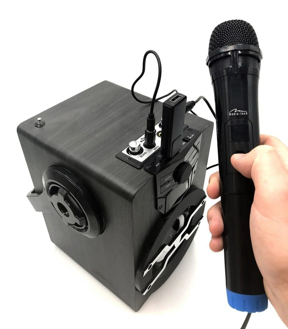 Media-Tech ACCENT PRO, du belaidžiai mikrofonai su USB imtuvu skirti karaoke kolonėlėms