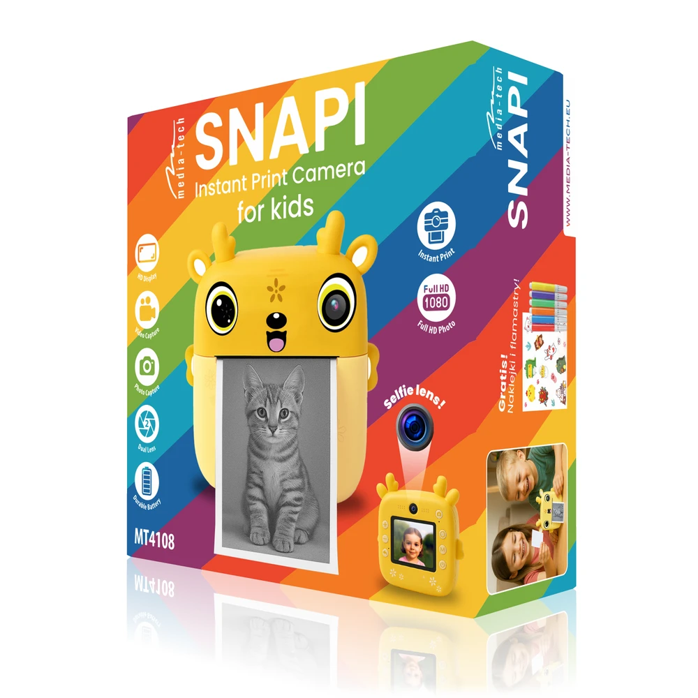 Media tech Digital kids’ camera with thermal spausdintuvas SNAPI MT4108