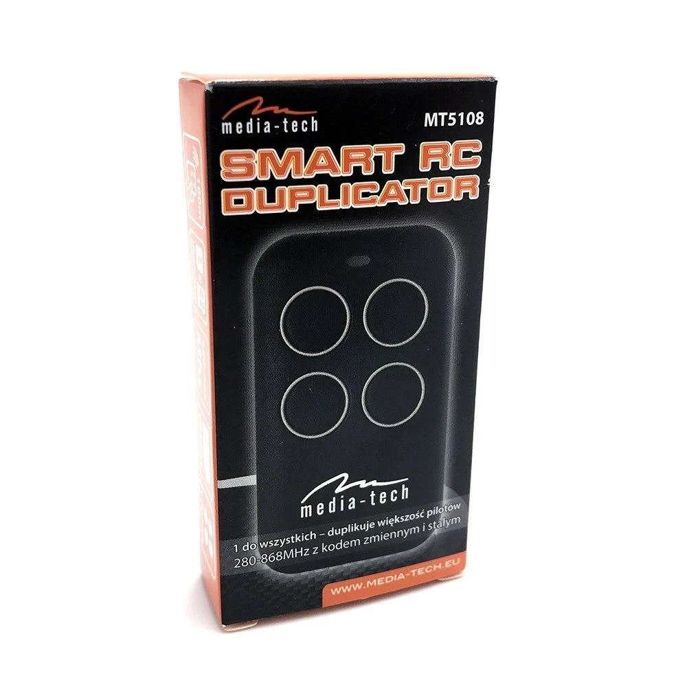 Media-Tech SMART RC DUPLICATOR MT5108 - Smart remote controllers duplicator for fixed, rolling and rolling complex codes 280-868MHz, 4 channels