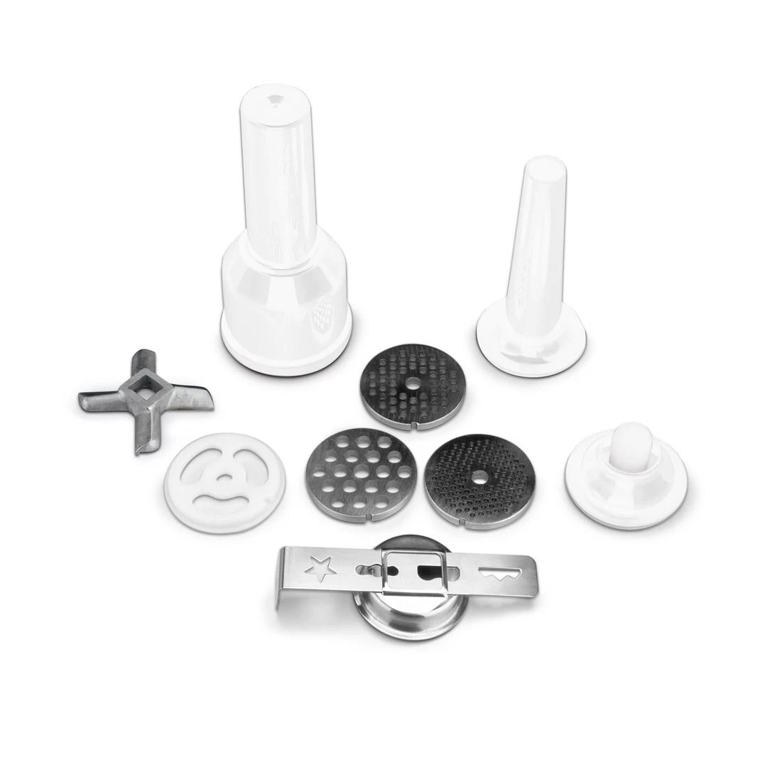Mėsmalė Mėsos malimo mašina Gastroback Design Mincer Pro M 41408 Sidabrinis, Greičių skaičius 2, 3 malimo diskai (3 mm / 4,8 mm / 8 mm), Kebbe priedas rytietiškai virtuvei, dešrų įdaro ir sausainių tvirtinimas