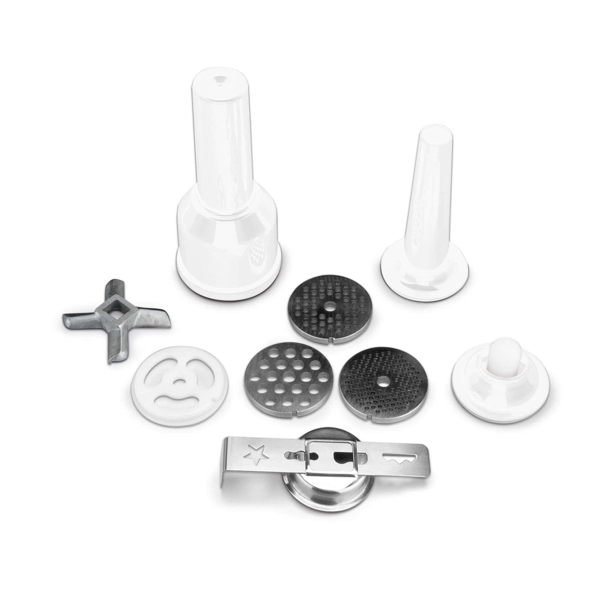 Mėsmalė Mėsos malimo mašina Gastroback Design Mincer Pro M 41408 Sidabrinis, Greičių skaičius 2, 3 malimo diskai (3 mm / 4,8 mm / 8 mm), Kebbe priedas rytietiškai virtuvei, dešrų įdaro ir sausainių tvirtinimas
