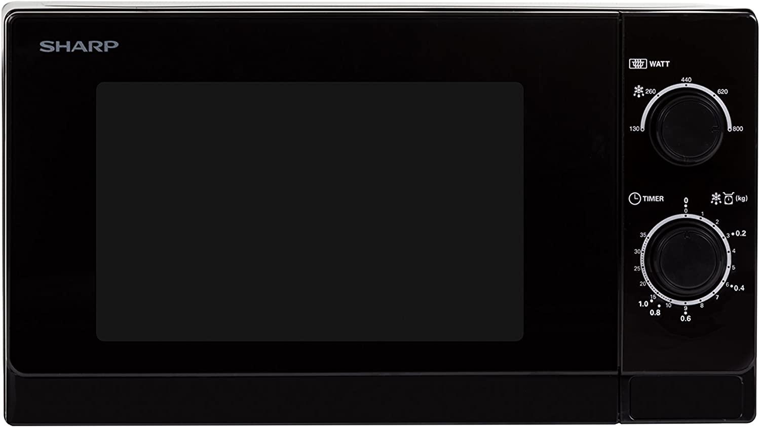Sharp R-200BKW mikrobangų krosnelė Stalviršis 20 L 800 W Juoda
