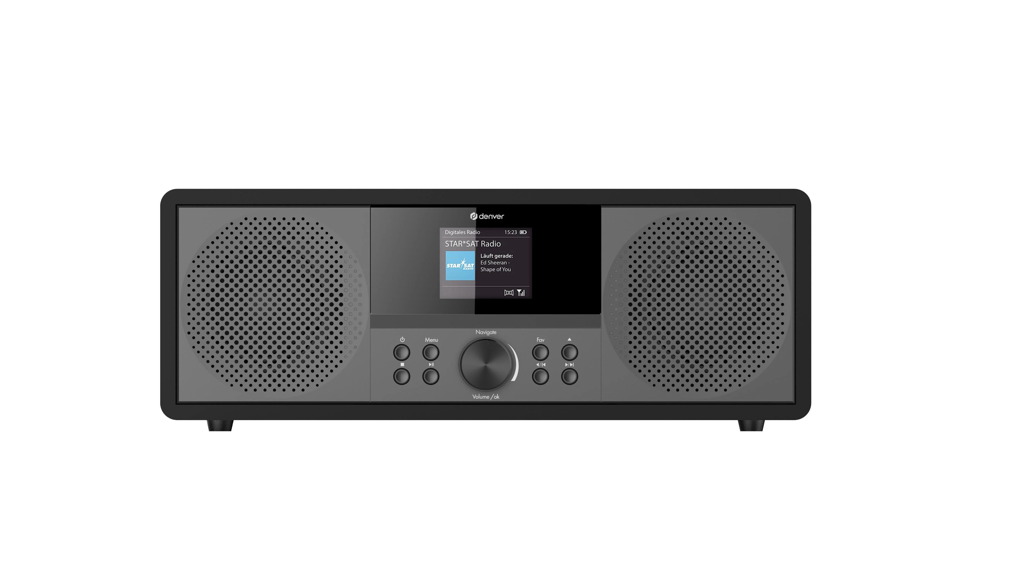 Muzikinis centras stereo Denver MIR-270B su radiem internetowym juoda