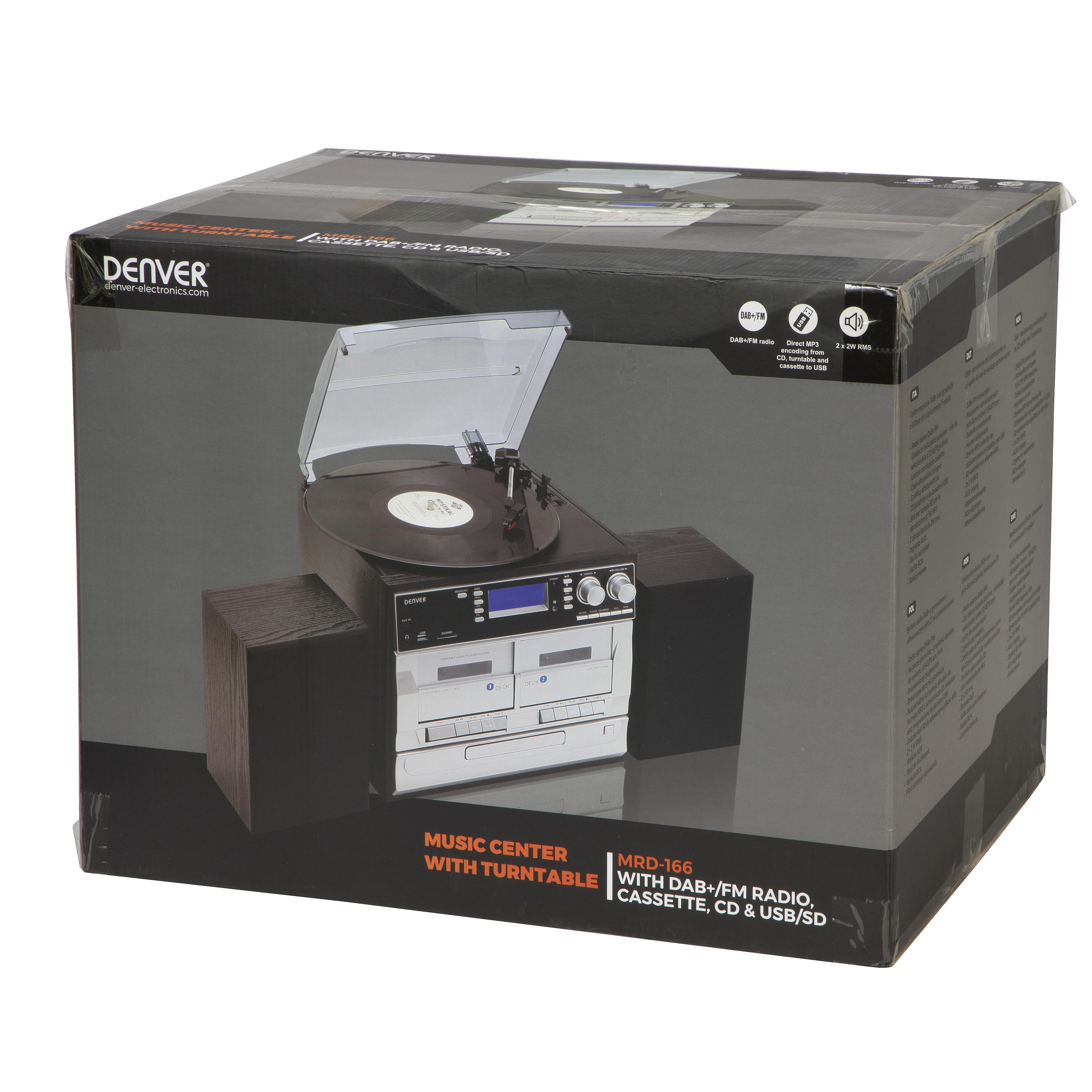 Muzikinis centras Denver MRD-166 mini stereo sistema su patefonu ir DAB+/FM radiju