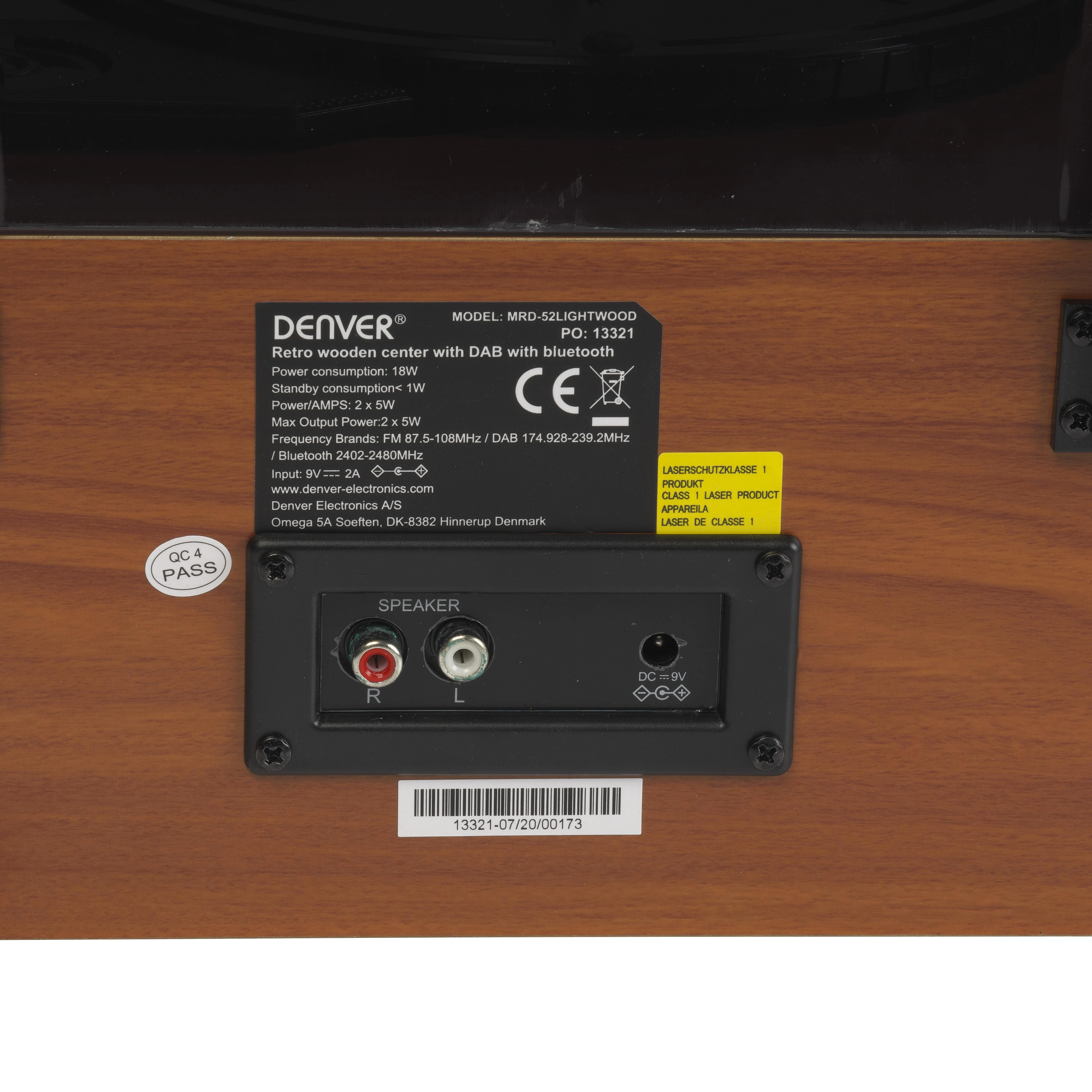 Muzikinis centras Denveris MRD-52 Lightwood