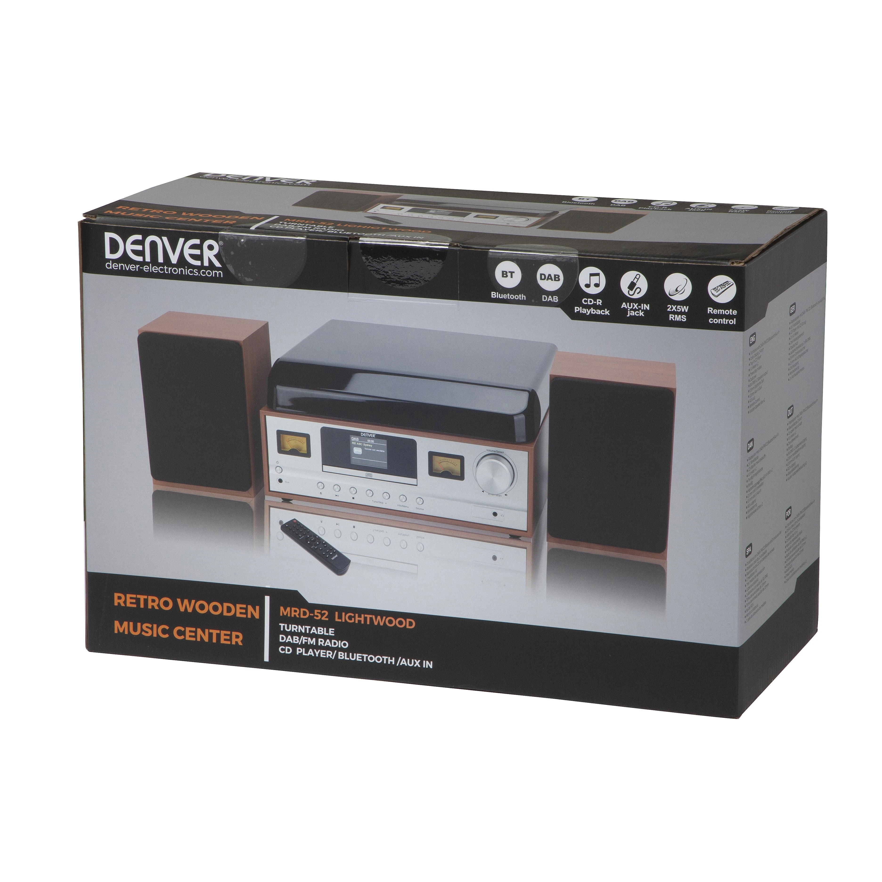 Muzikinis centras Denveris MRD-52 Lightwood