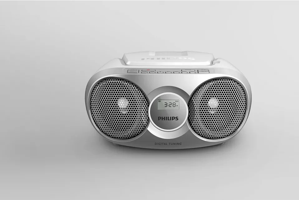 Muzikinis centras Philips CD Soundmachine AZ215S Sidabrinis 3W Skaitmeninis derinimas