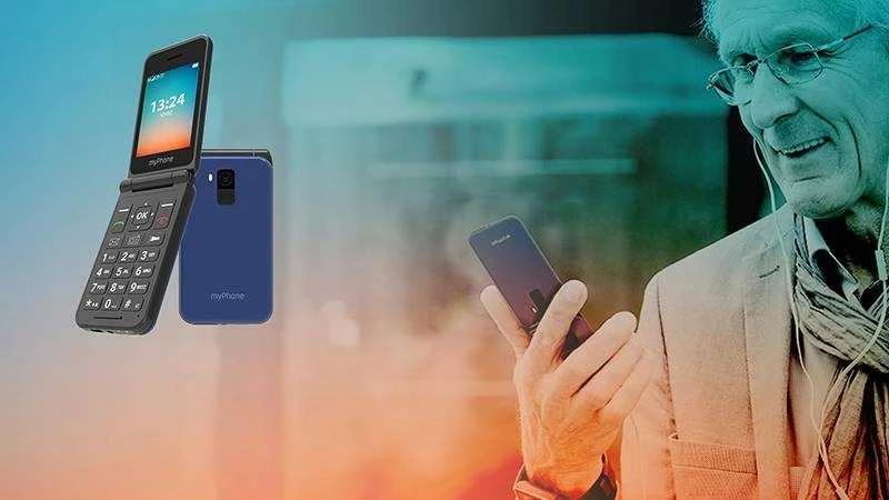 Mygtukinis telefonas MyPhone Flip LTE 128MB Navy Blue