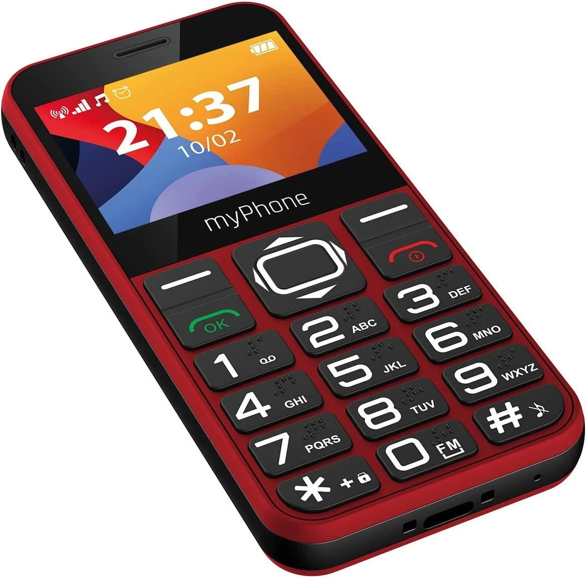 Mygtukinis telefonas myPhone Halo 3, raudonos spalvos