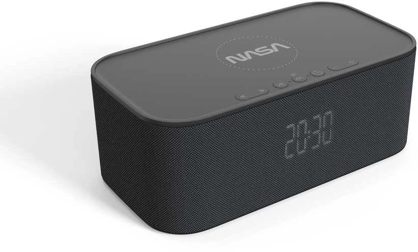 Žadintuvas su „Bluetooth“ garsiakalbiu ir belaidžiu įkrovimu NASA SPC800