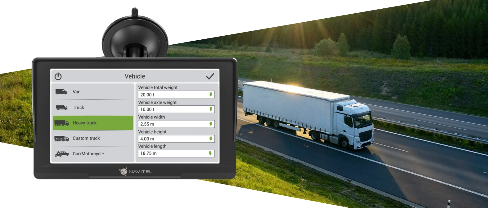 „Navitel“ | GPS navigatorius | E777 TRUCK | GPS (palydovinis) | 800 x 480 | Įtraukti žemėlapiai